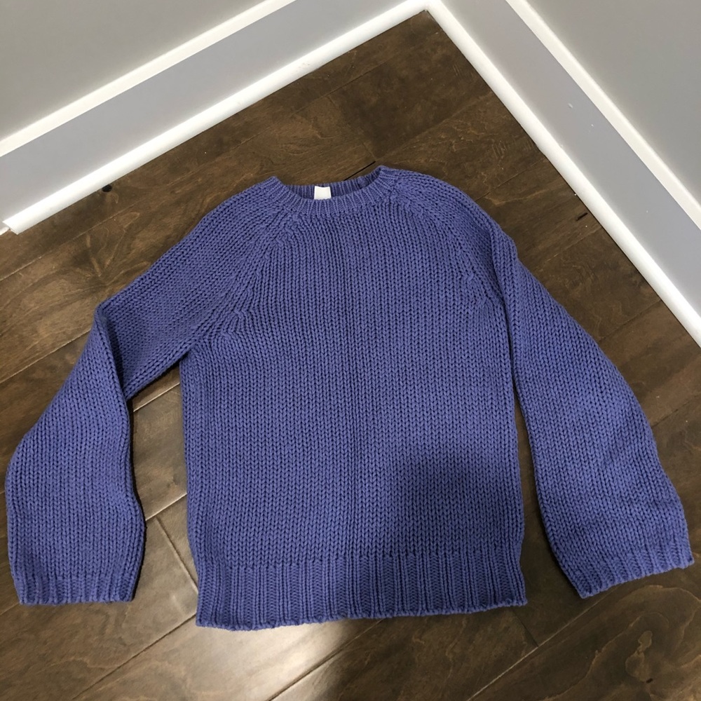 J. Crew Cotton Sweater with “bell bottom” sleeves